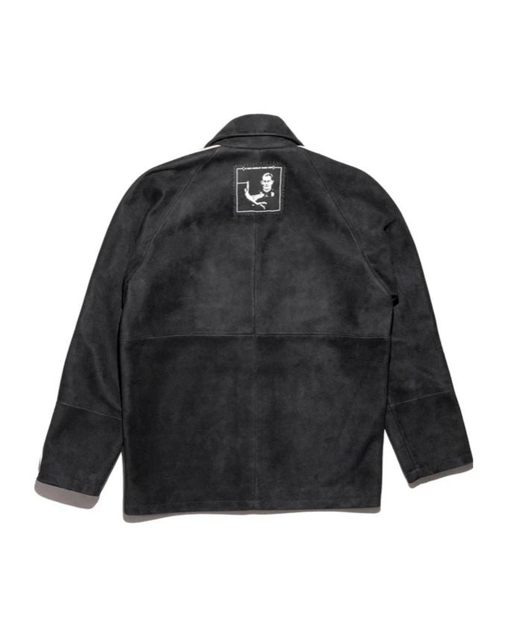 Enfants Riches Deprimes Gray Académie Side-Stripe Suede Jacket for men