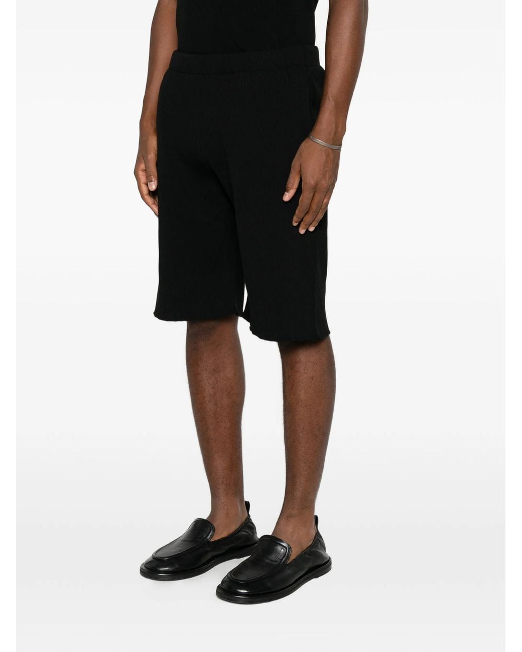 Homme Plissé Issey Miyake Black Pocket Pleated Shorts for men