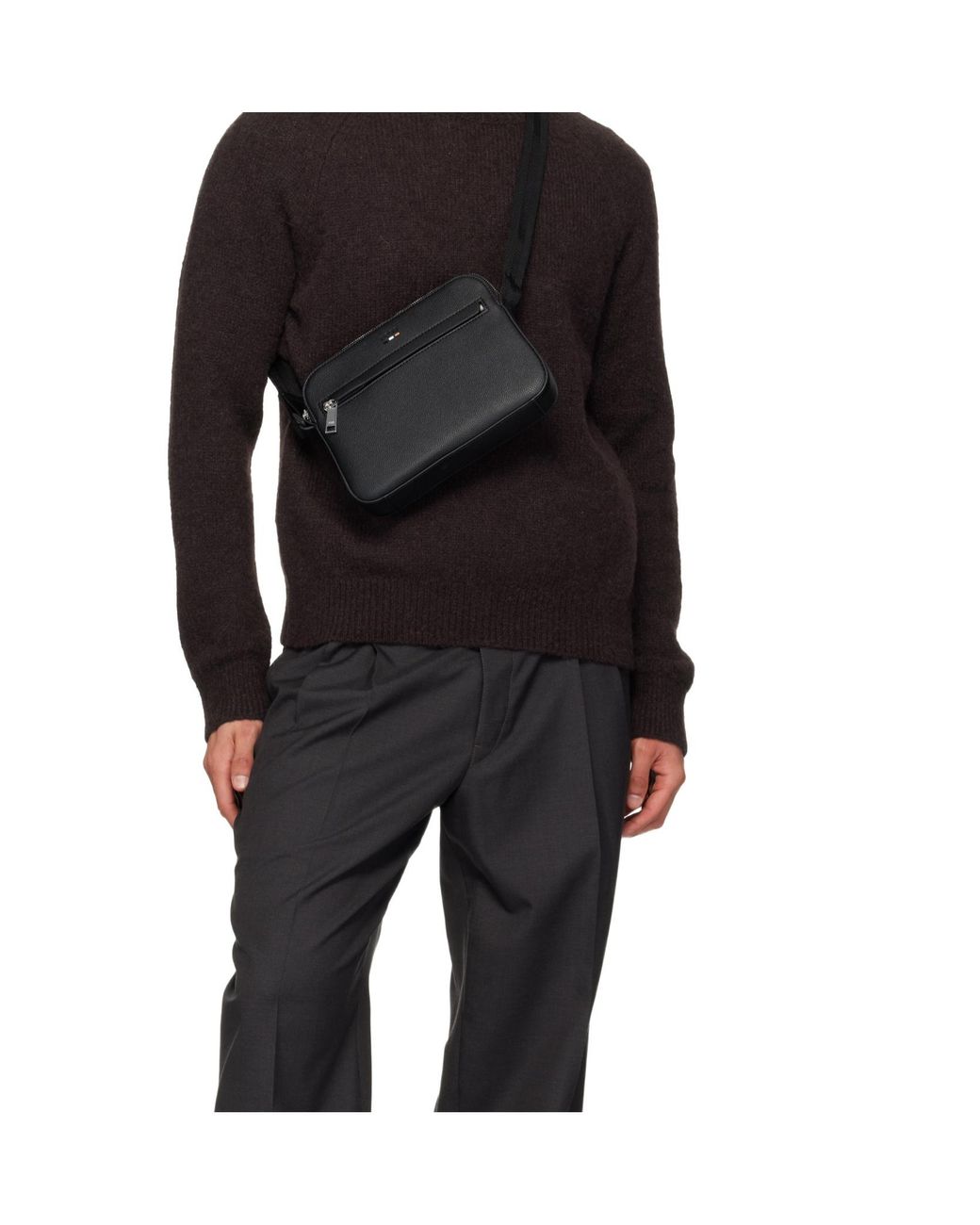 Boss Black Boss Ray Double Zip-Up Crossbody Bag for men