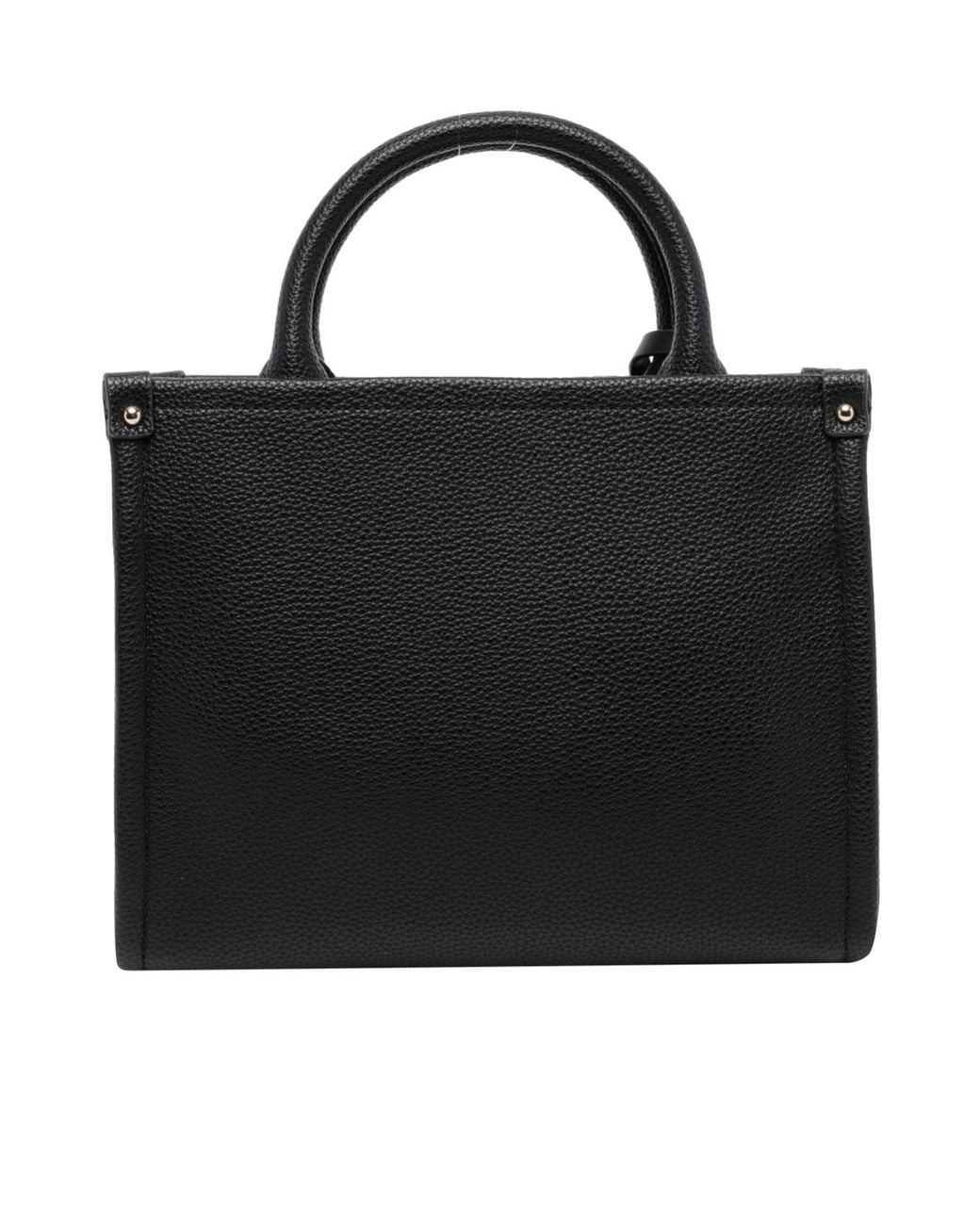 Liu Jo Black Logo Charm Tote Bag