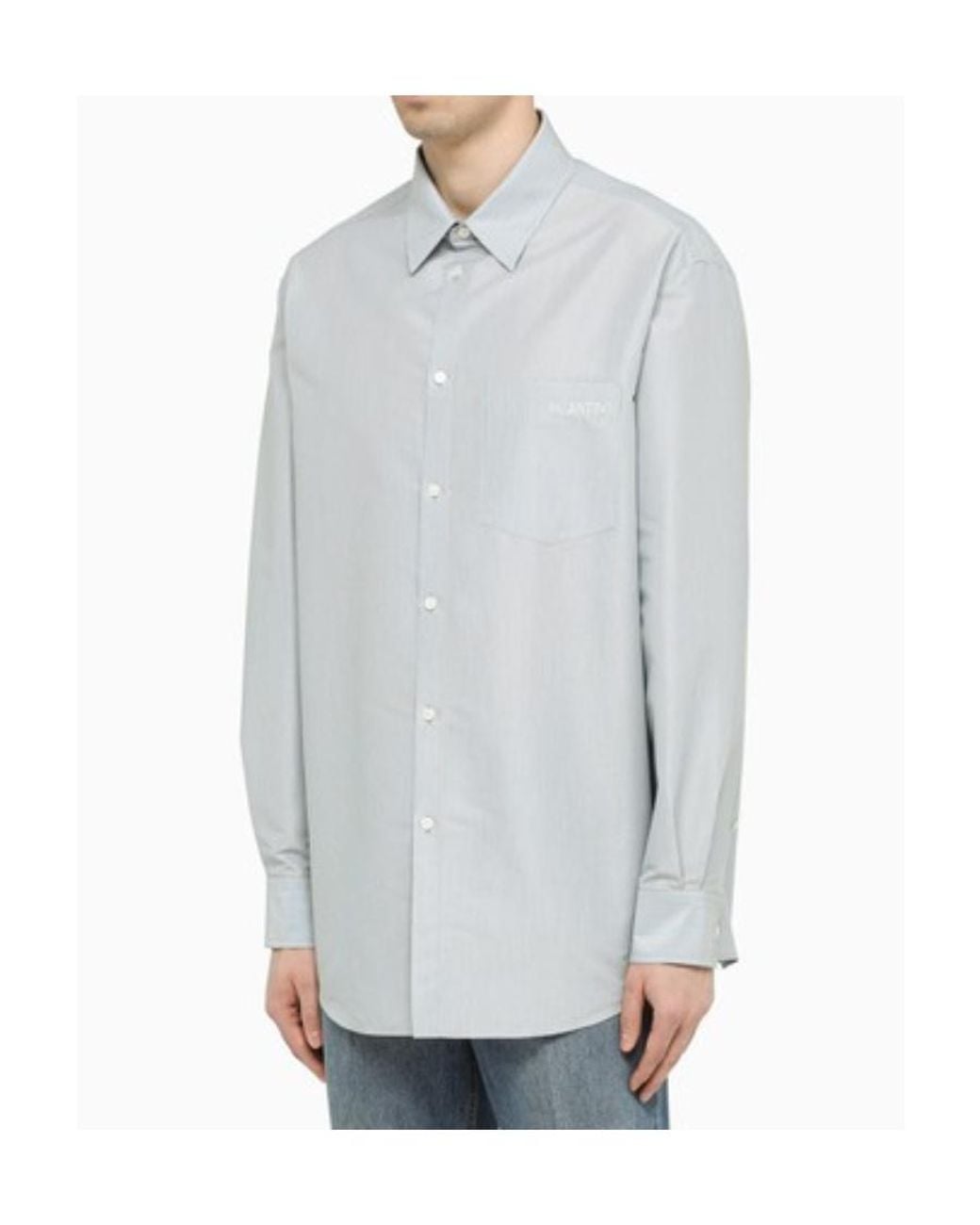 Valentino White Logo Long-Sleeve Shirt for men