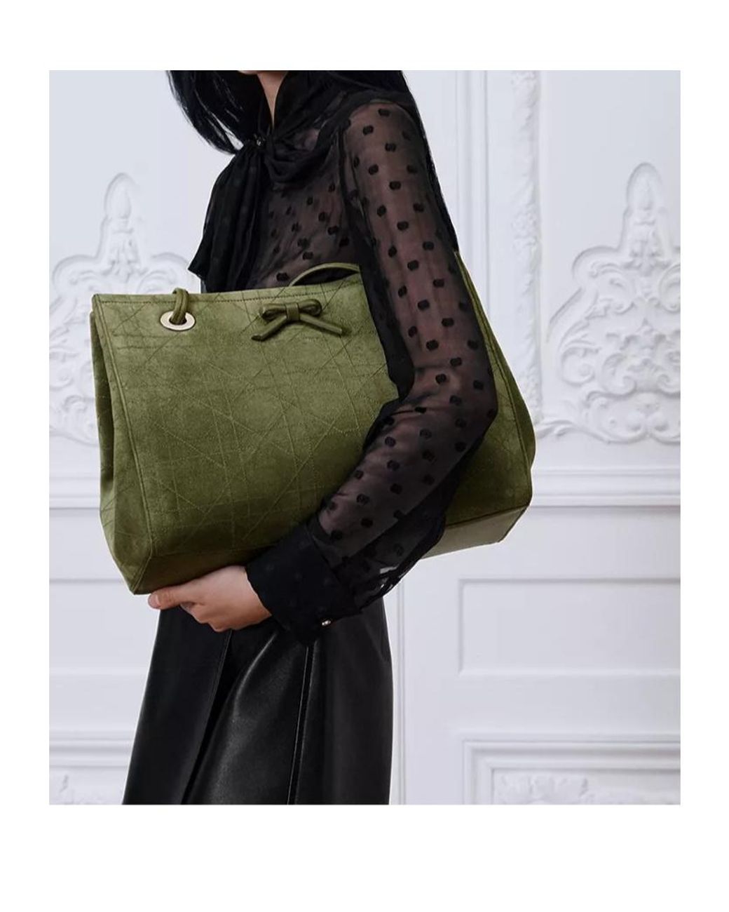 Dior Green Medium Promenade Shopping Bag