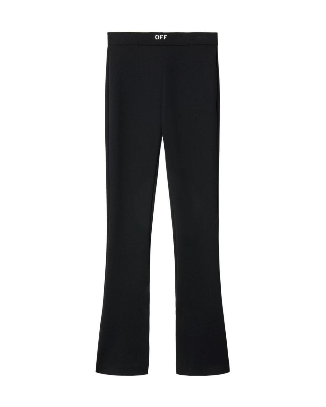 Off-White c/o Virgil Abloh Black Logo Printed Flared Leggings