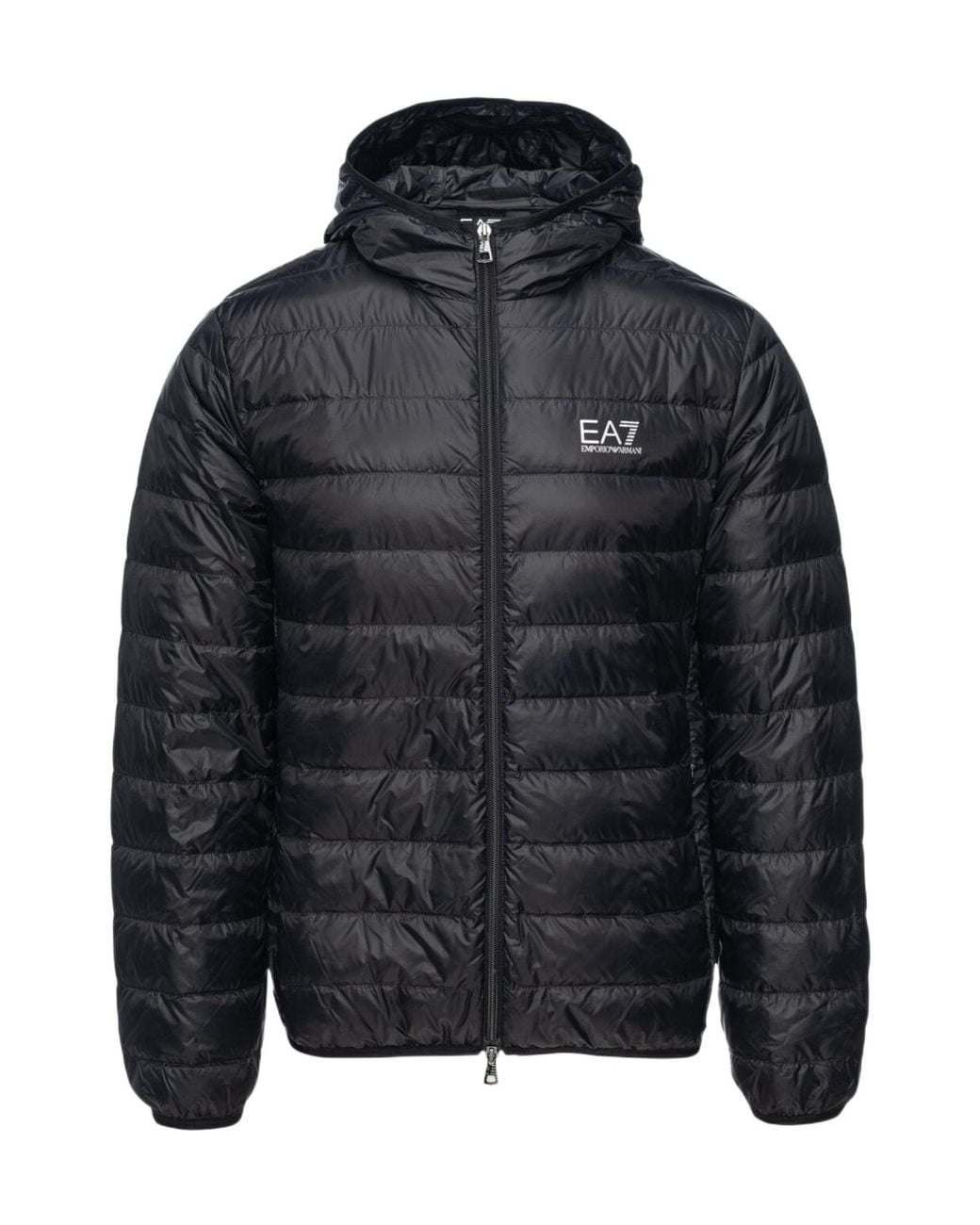 EA7 Black Core Identity Packable Down Jacket for men