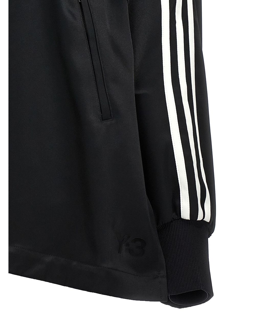 Y-3 Black Stripe Detailed Zip-Up Jacket