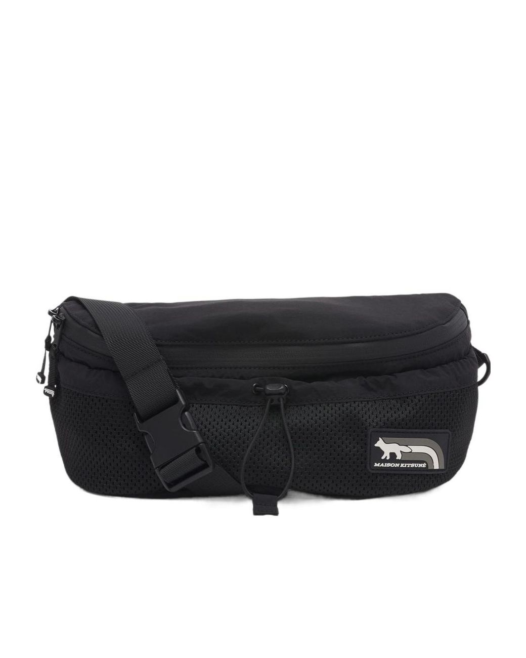 Maison Kitsuné Black Flash Fox Belt Bag for men
