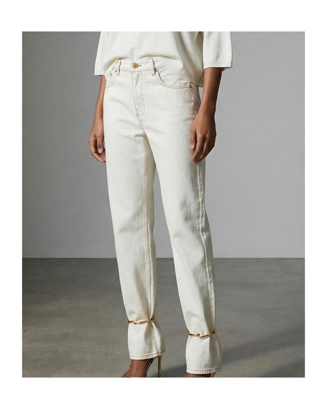 DARKPARK White Belt Loop Jeans