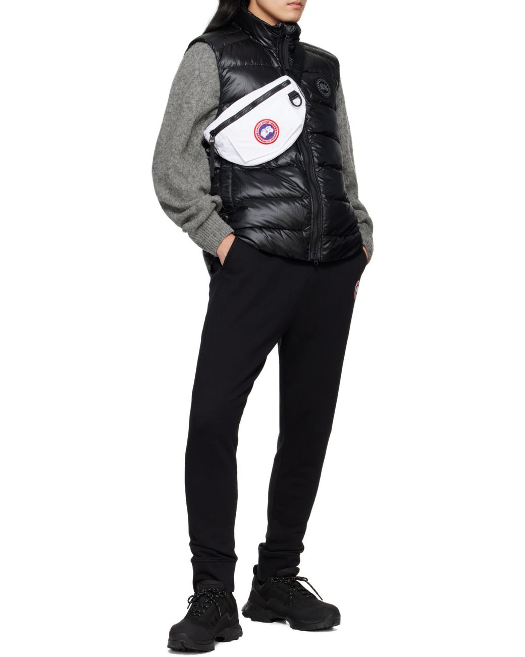 Canada Goose Black Logo Patch Belt Bag