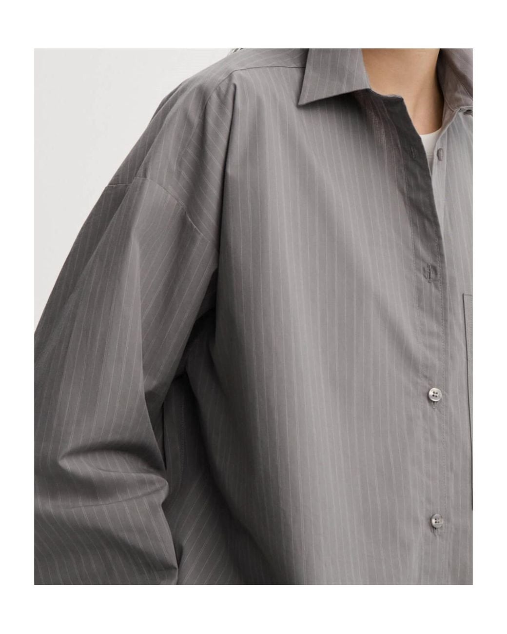 By Malene Birger Gray Derris Striped Shirt