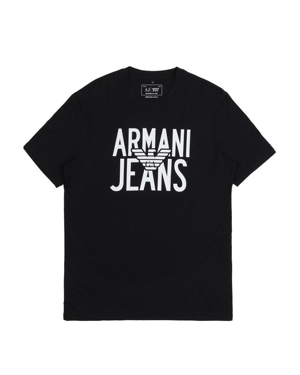 Armani Jeans Black Short-Sleeved T-Shirt for men