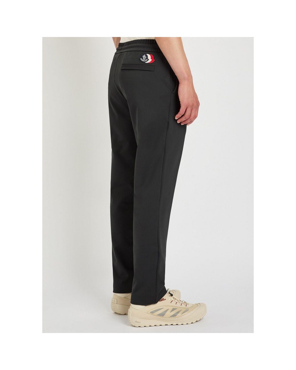 Moncler Black Drawstring Straight-Leg Sweatpants for men