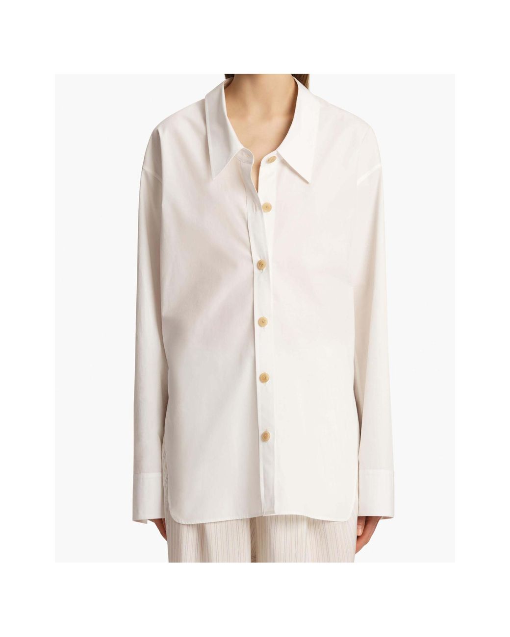 Khaite White Herschel Buttoned Shirt