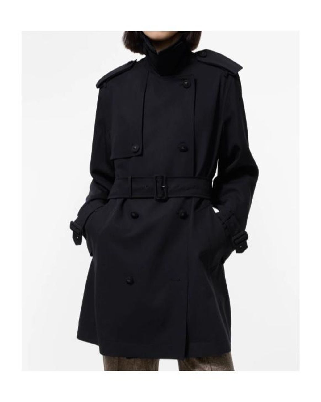 Burberry Blue Latchmere Belted Trench Coat