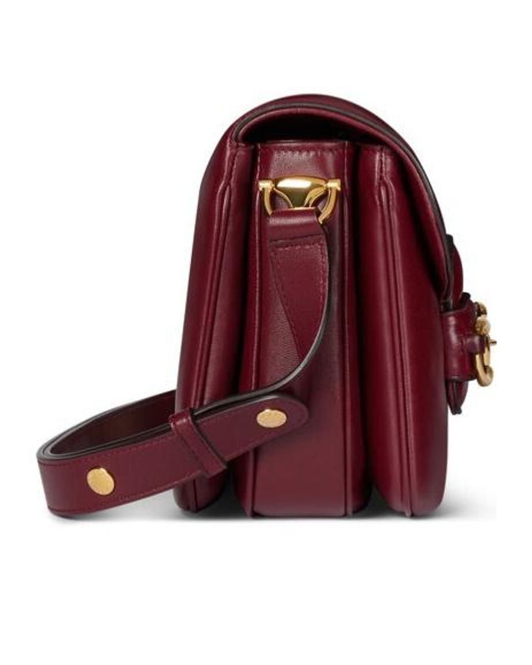 Gucci Red Horsebit 1955 Aura Small Shoulder Bag