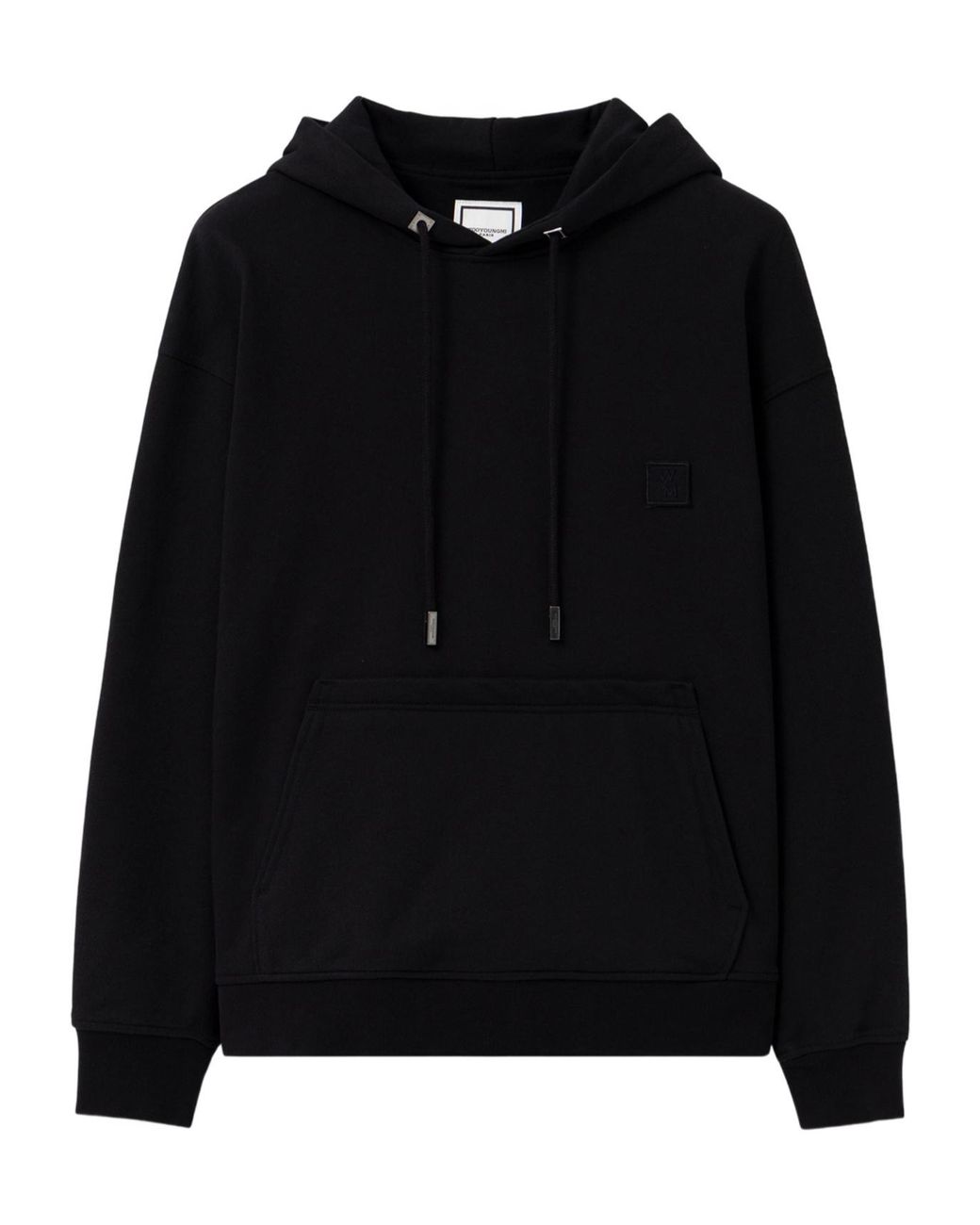 Wooyoungmi Black Floral Motif Hoodie for men