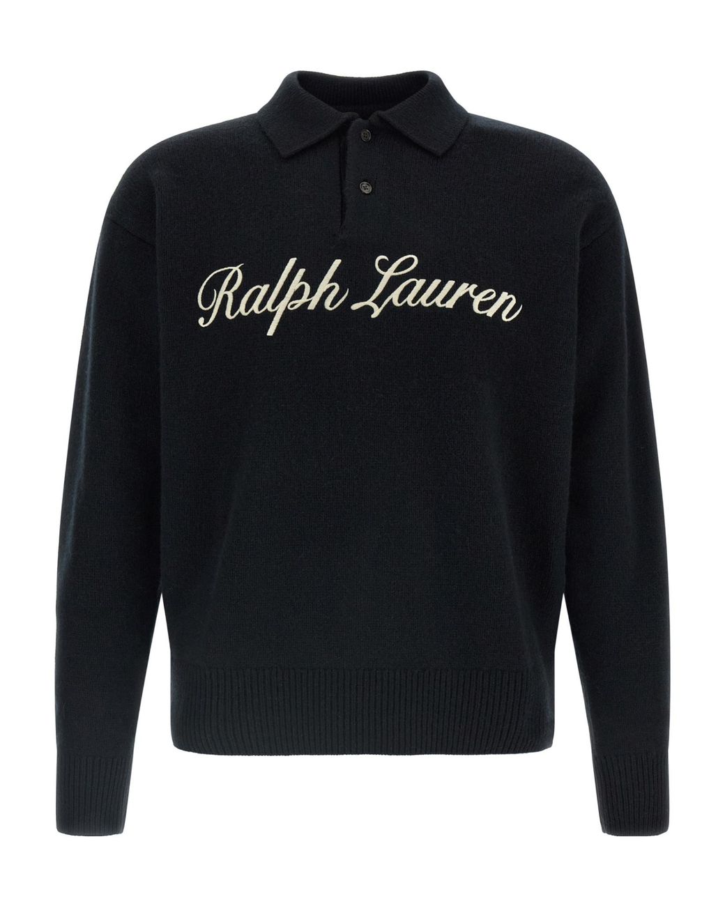 Polo Ralph Lauren Blue Relaxed-Fit Logo Wool-Blend Jumper for men
