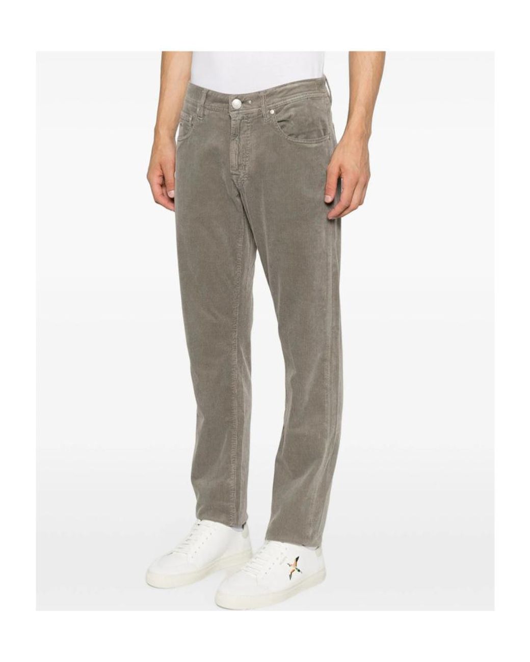 Tramarossa Gray Straight-Leg Casual Pants for men