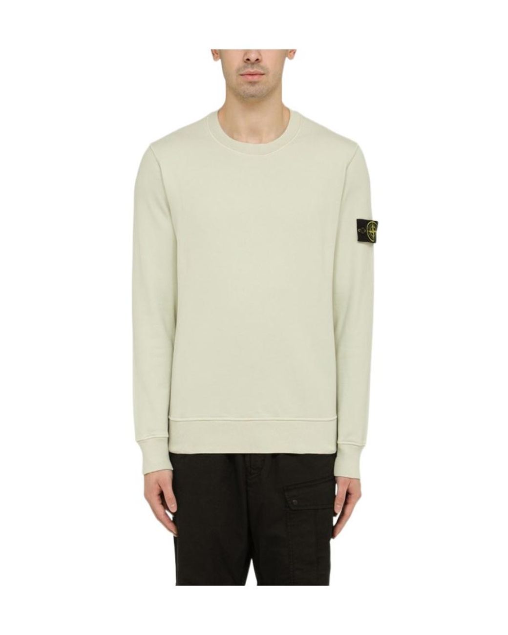 Stone Island Natural Compass Patch Crewneck Sweatshirt for men