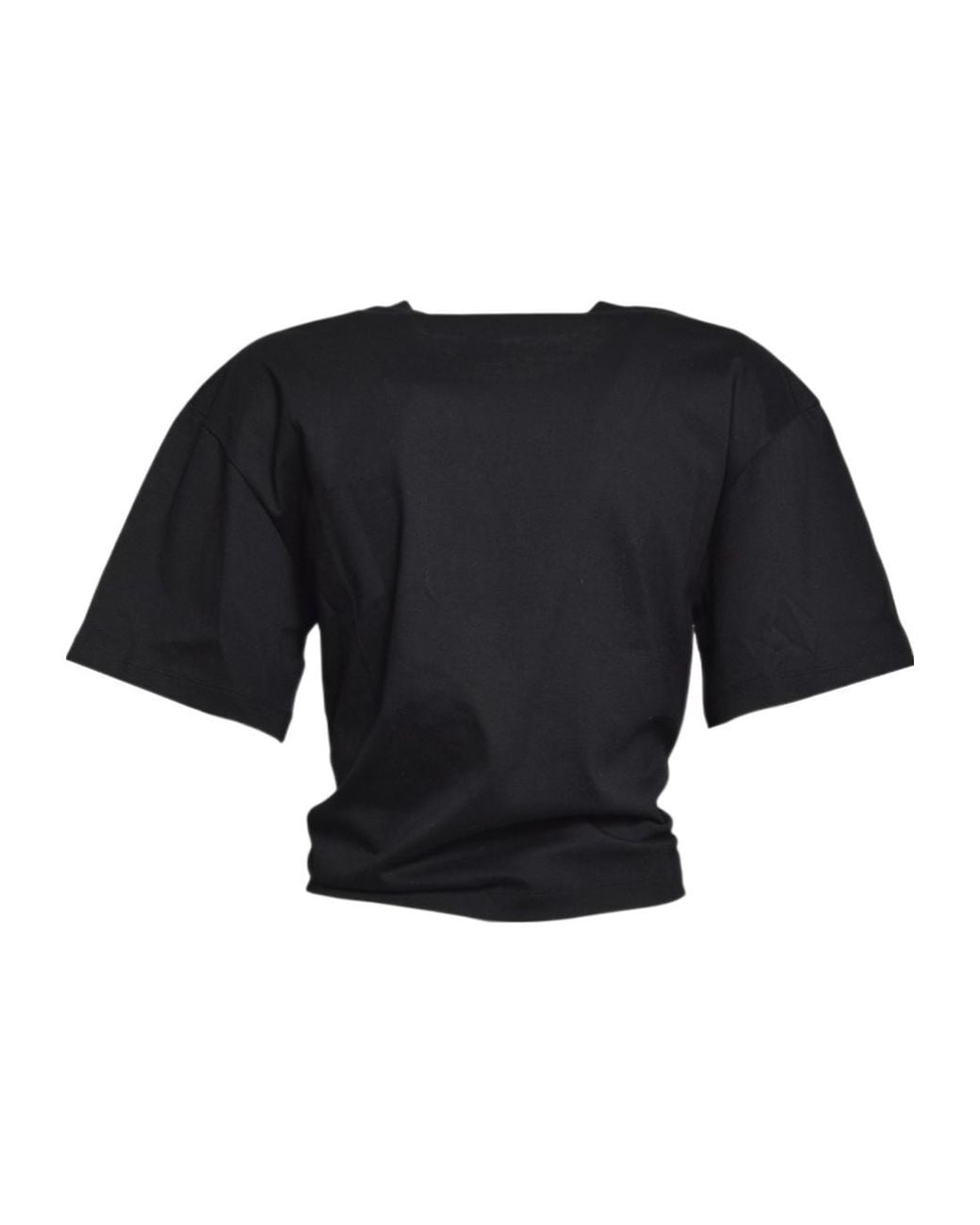 Rabanne Black Rabanne Cropped Logo T-Shirt