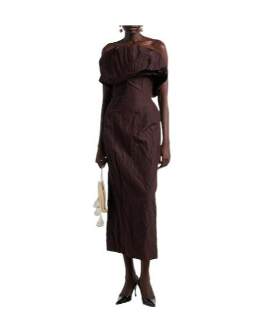 Magda Butrym Purple Cotton And Silk Corset Dress