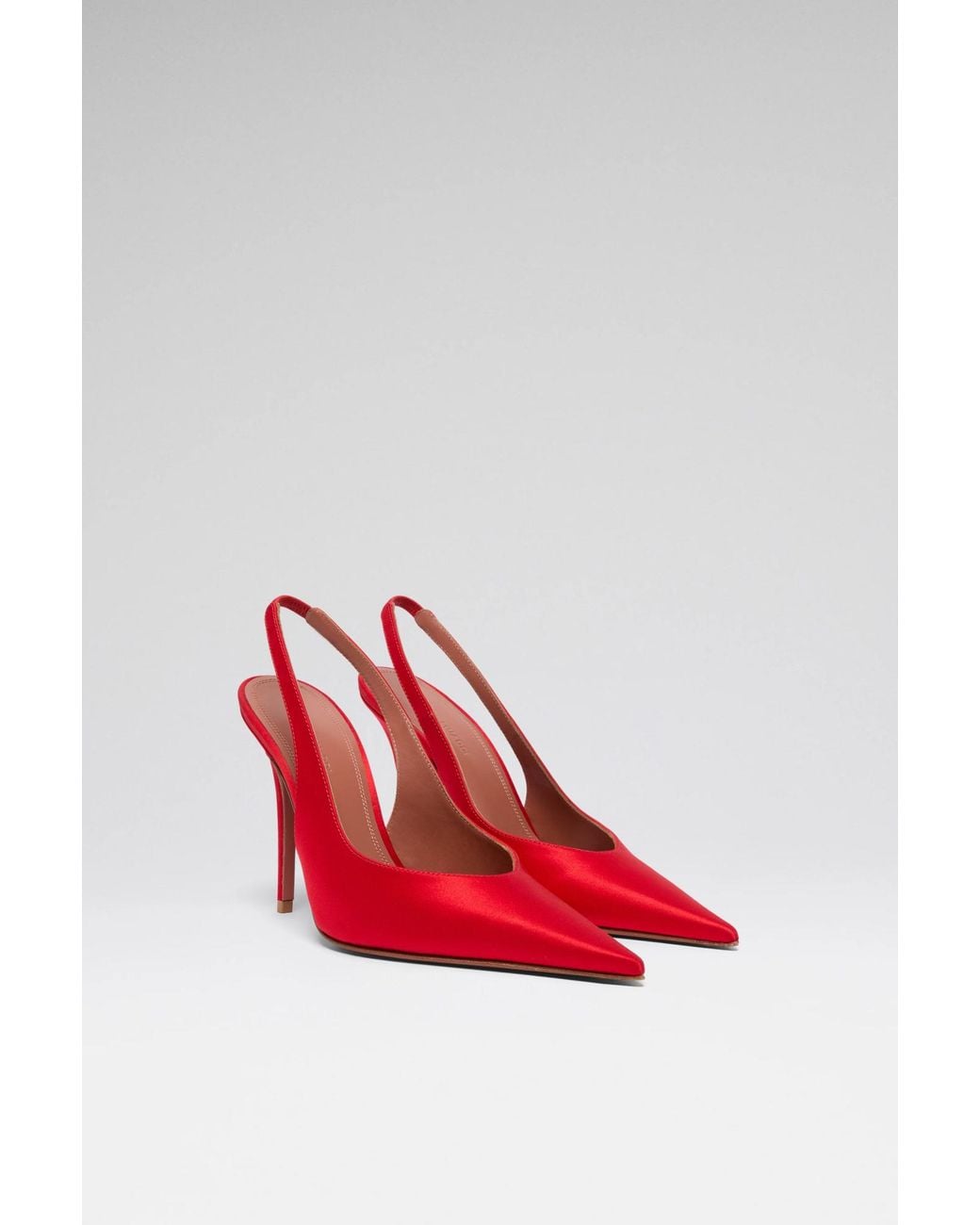 AMINA MUADDI Red Anok Sling 105 Satin