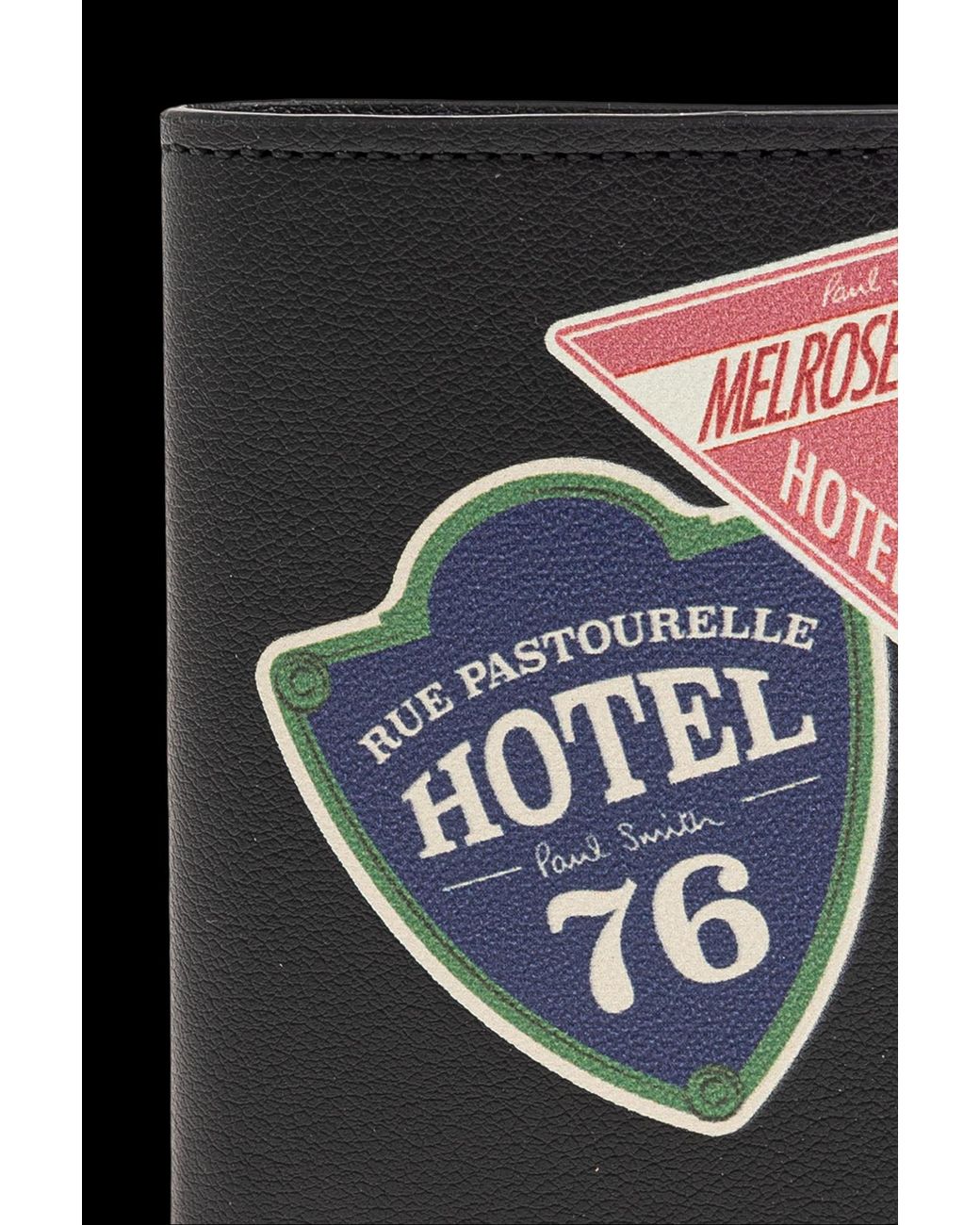 Paul Smith Black Travel Patch Bifold Wallet for men