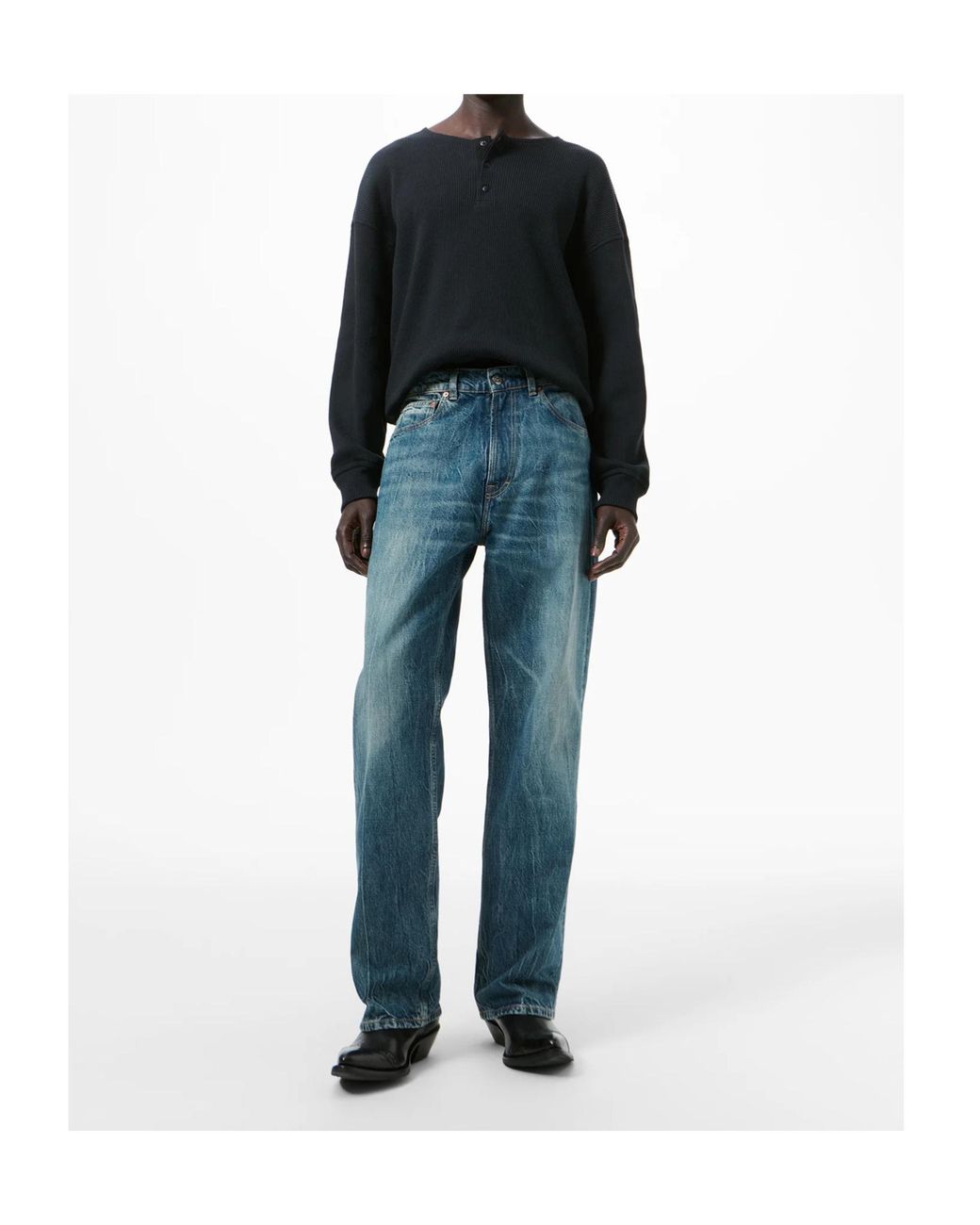 Our Legacy Blue Third Cut Straight-Leg Jeans for men