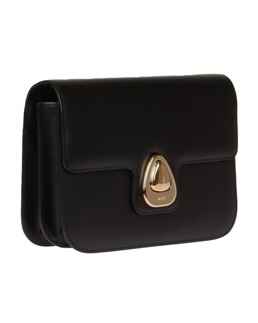 A.P.C. Black Astra Foldover Small Shoulder Bag