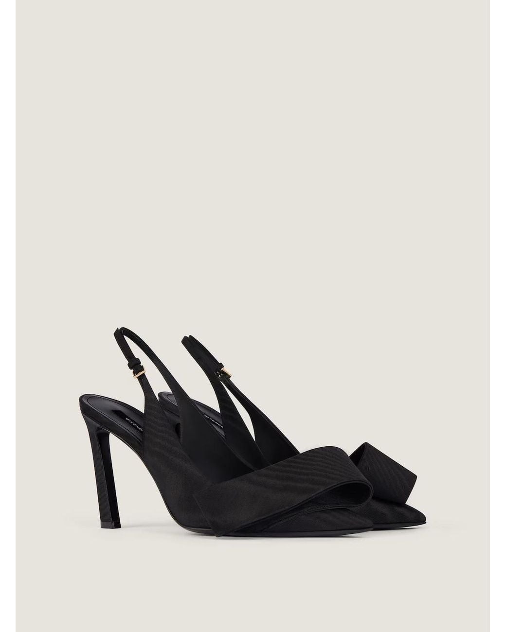 Givenchy Black Bow Slingback Pumps