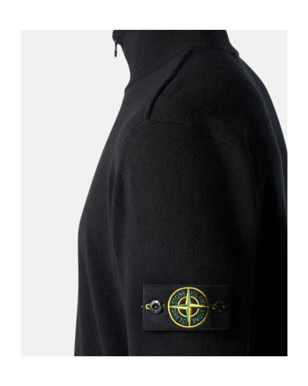 Stone Island Black Half-Zip Jumper for men