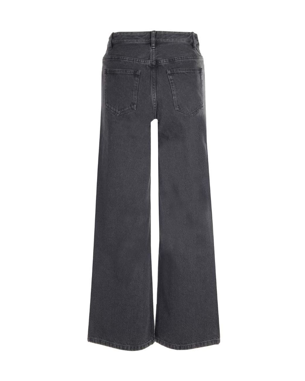 A.P.C. Gray Wide-Leg Cropped Jeans
