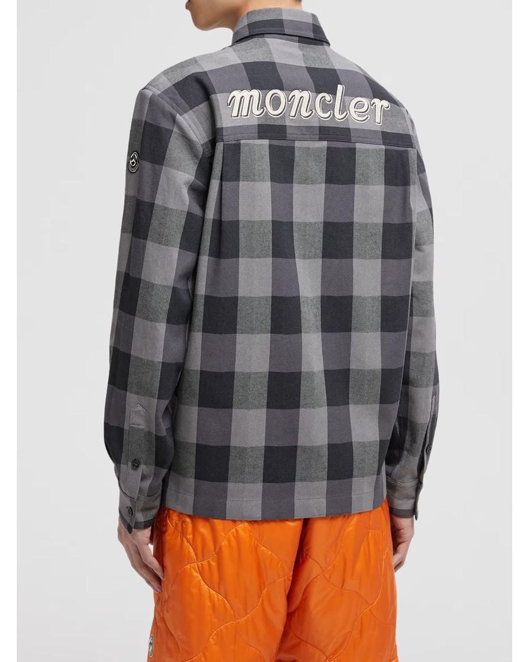 Moncler Gray X Mercedes-Benz By Nigo Plaid Cotton Shirt for men