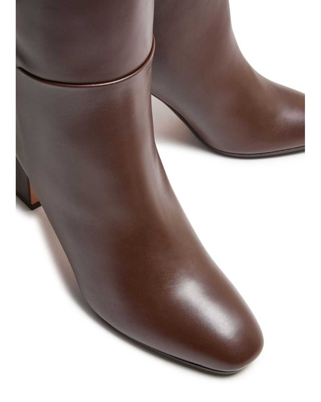 Aquazzura Brown Sellier 85 Knee-High Boots