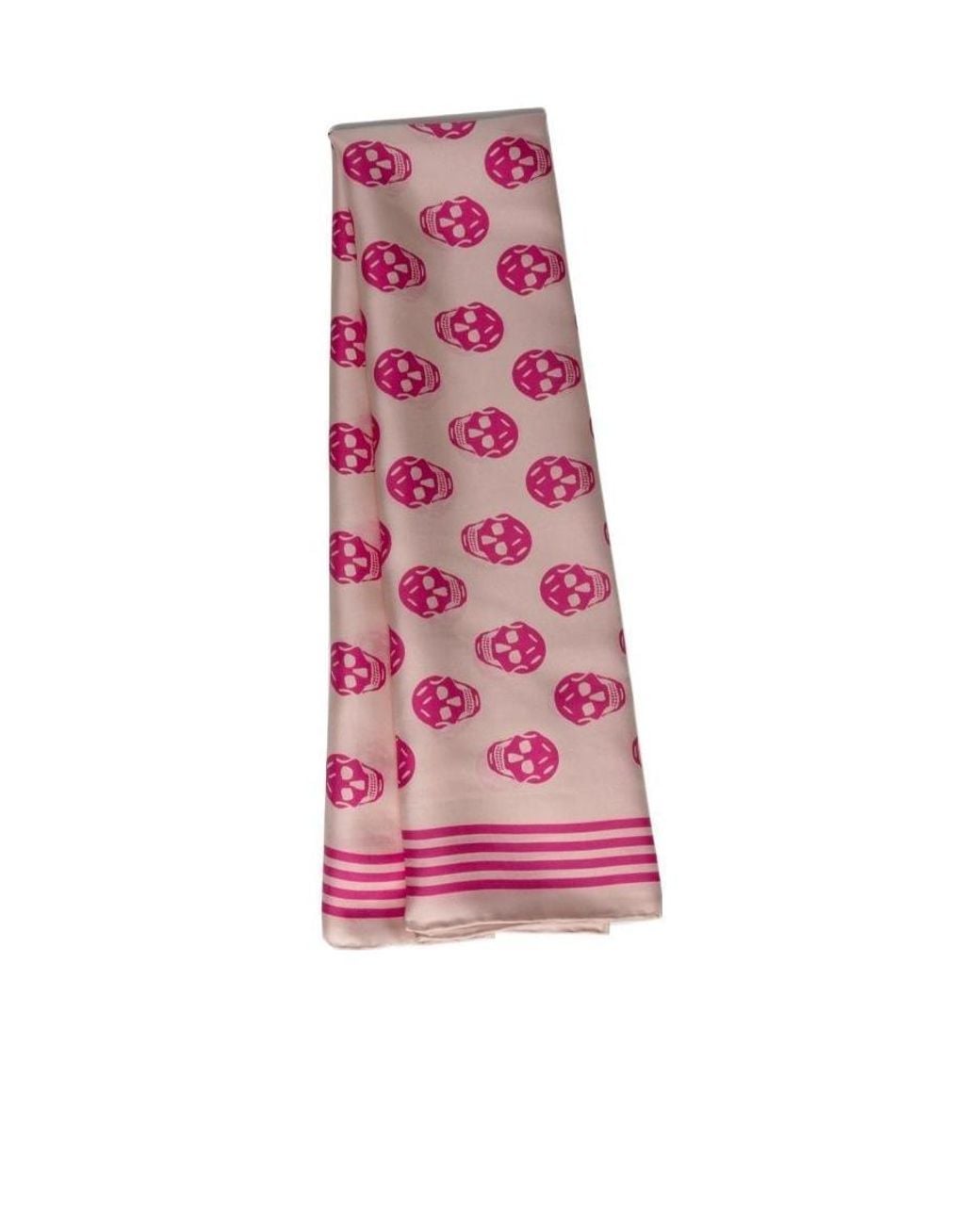 McQueen White Logo Details Scarves