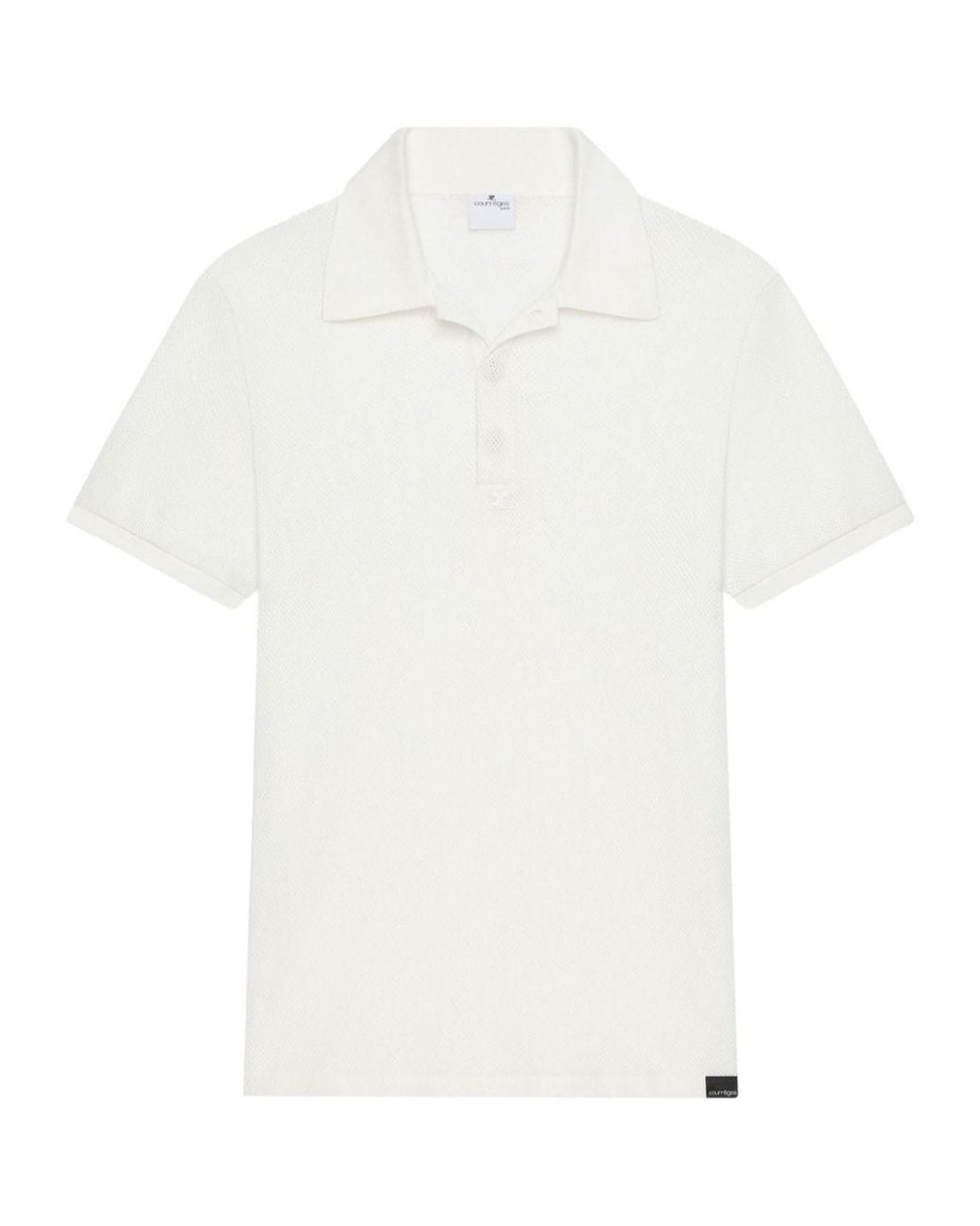 Courreges White Courrèges Logo Embroidered Polo Shirt for men