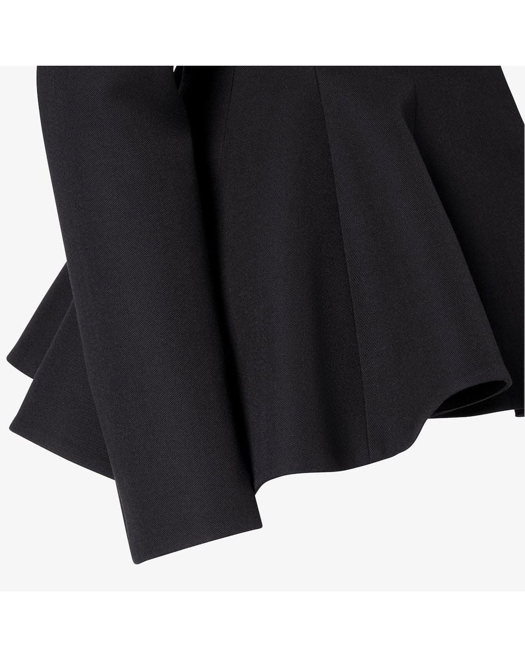 Fendi Black Grain De Poudre Wool Jacket