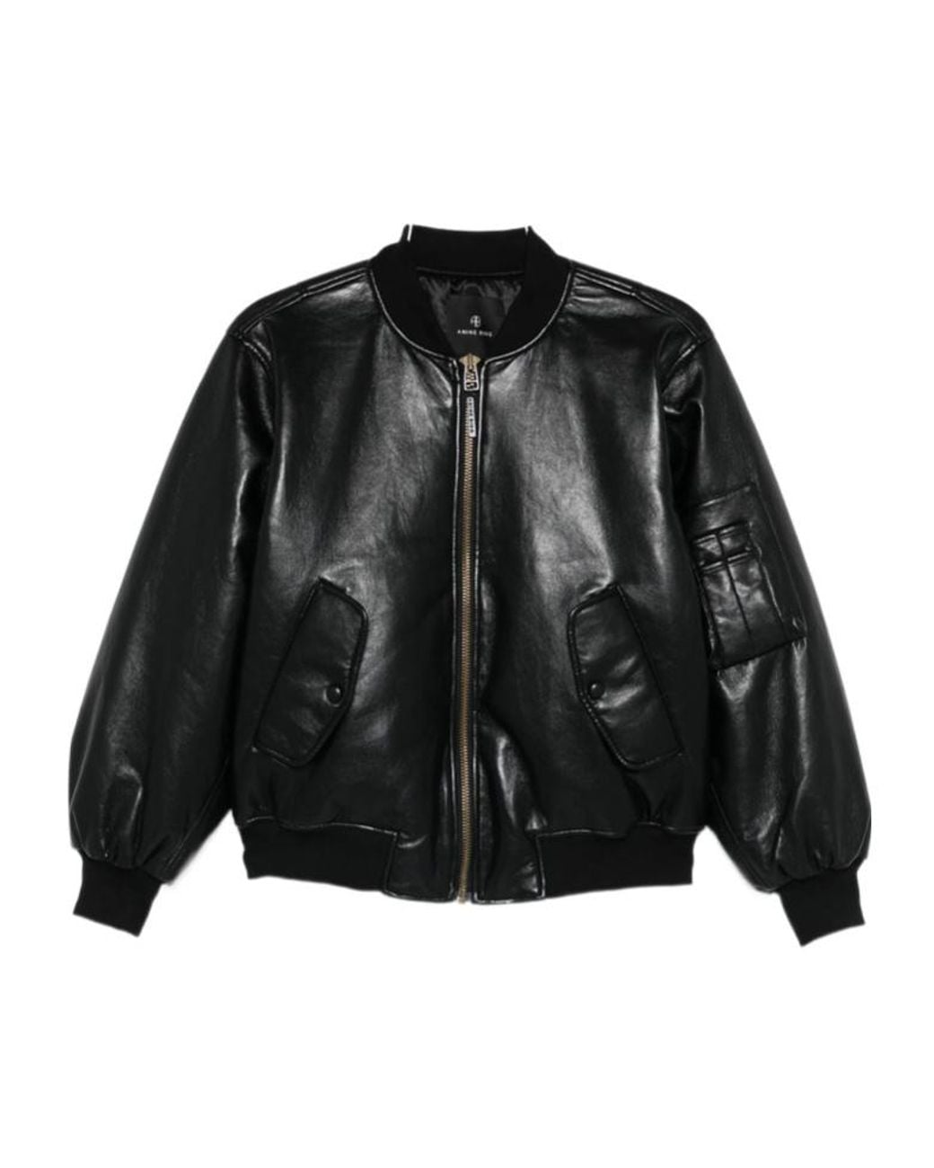 Anine Bing Black Leon Bomber Jacket