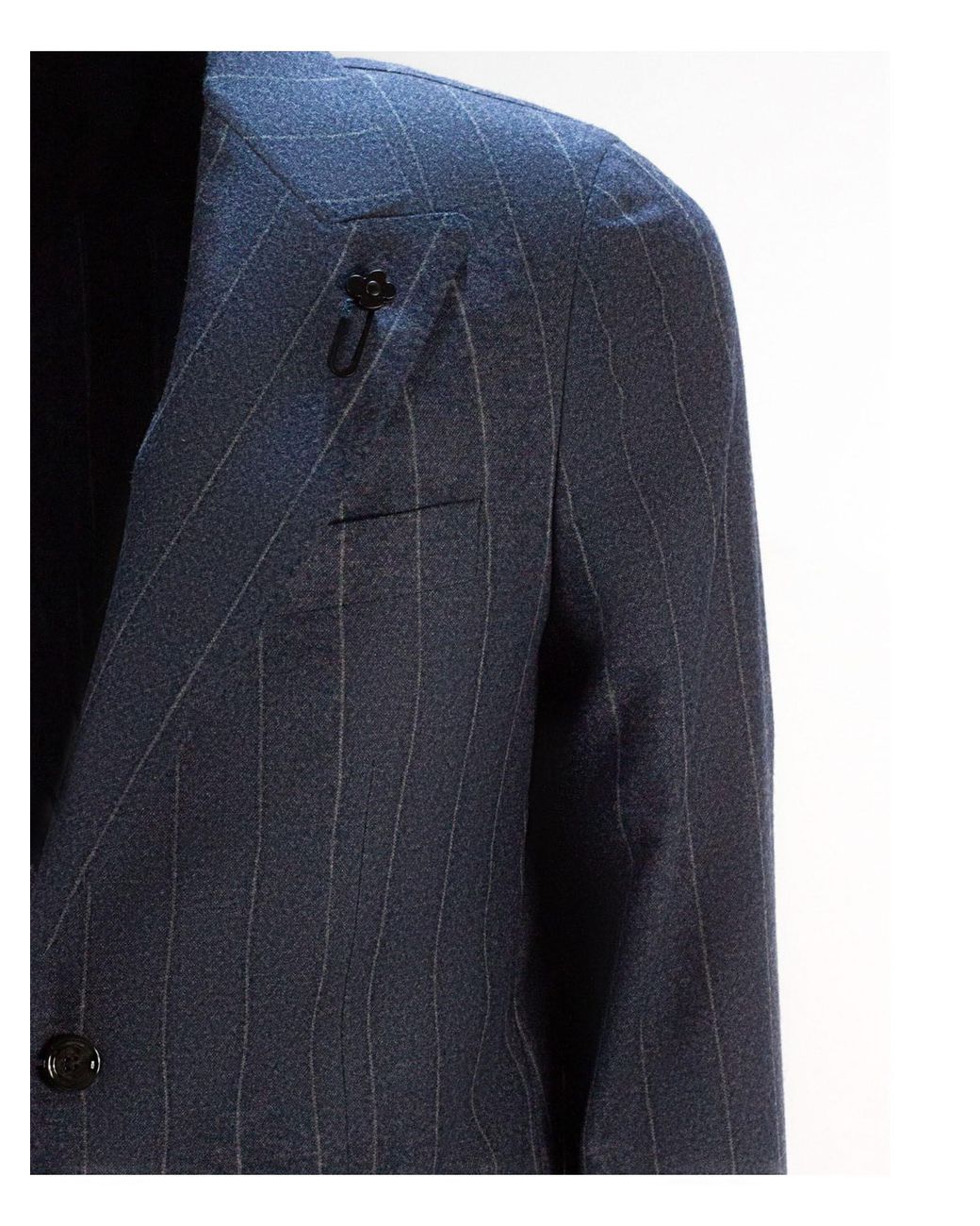 Lardini Blue Single Breasted Striped Blazer for men