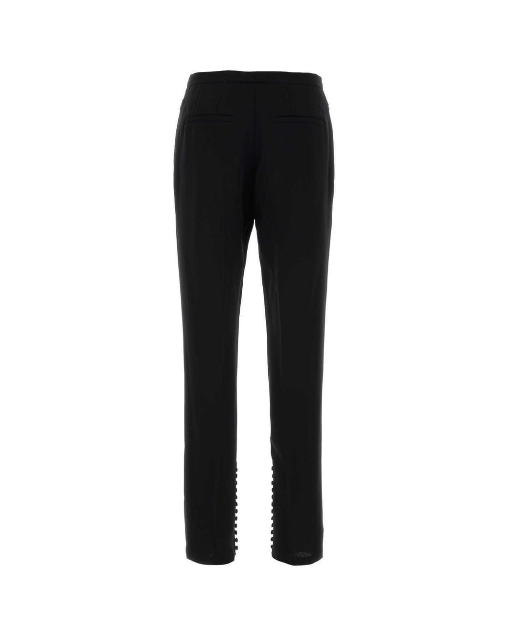 Dries Van Noten Black Slim Flat Front Pant
