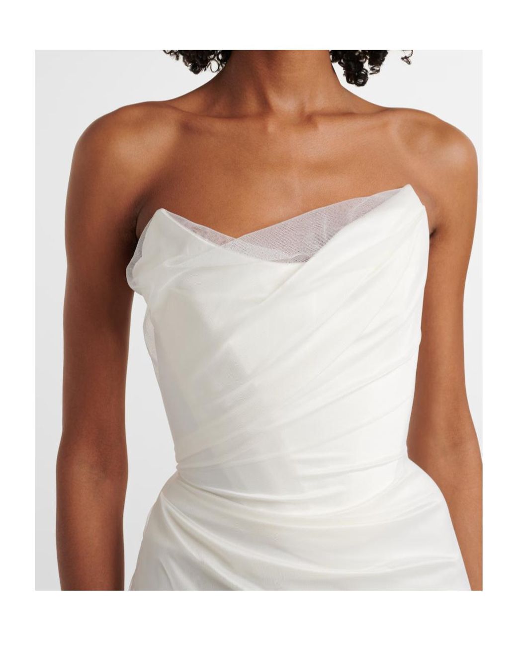 Vivienne Westwood White Bridal Nova Reha Tulle And Satin Gown