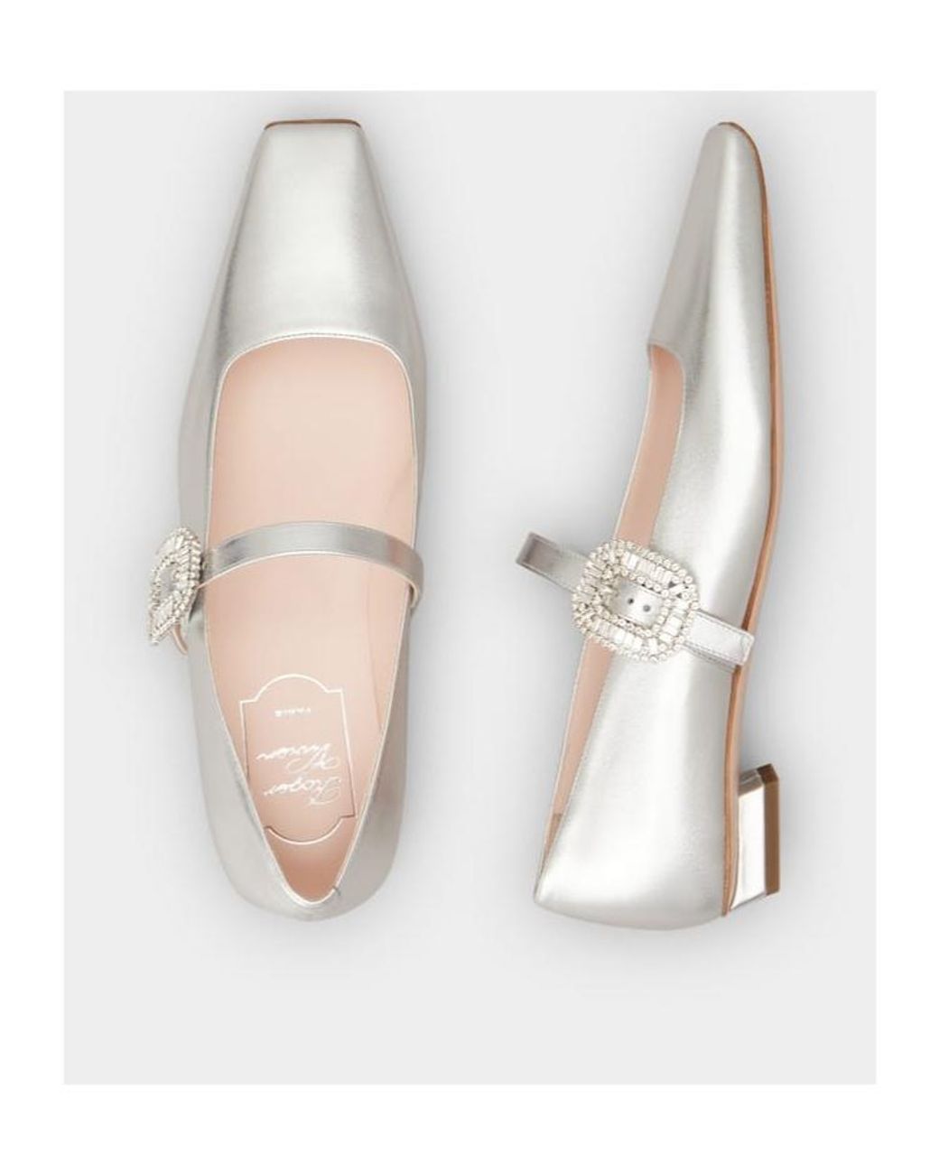 Roger Vivier White Belle Vivier Mary Jane Shoes