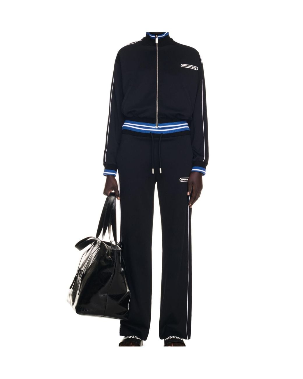 Off-White c/o Virgil Abloh Blue Drawstring Straight Leg Pants