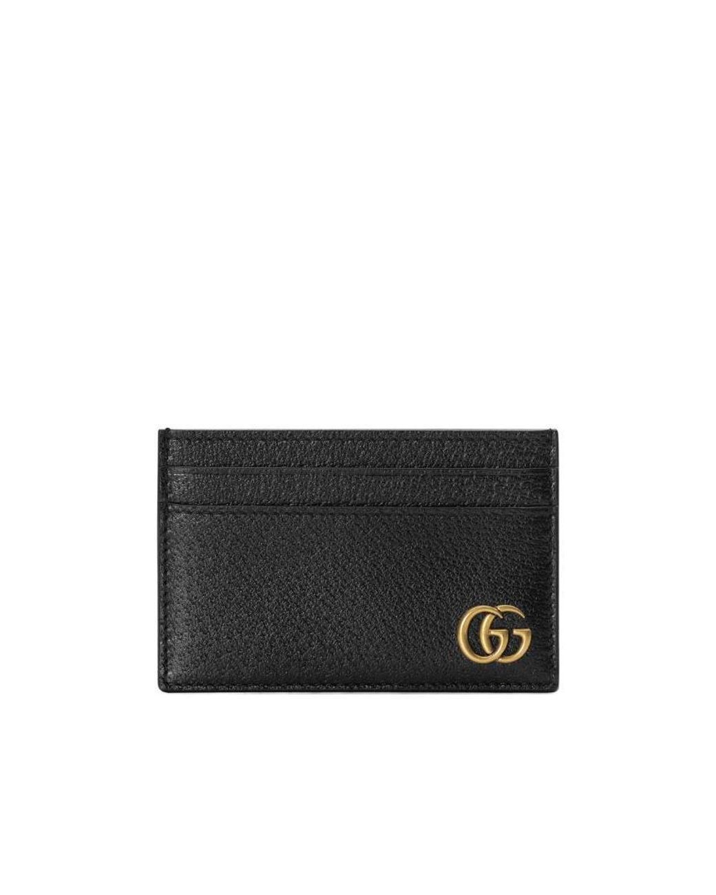 Gucci Black Gg Marmont Card Case for men