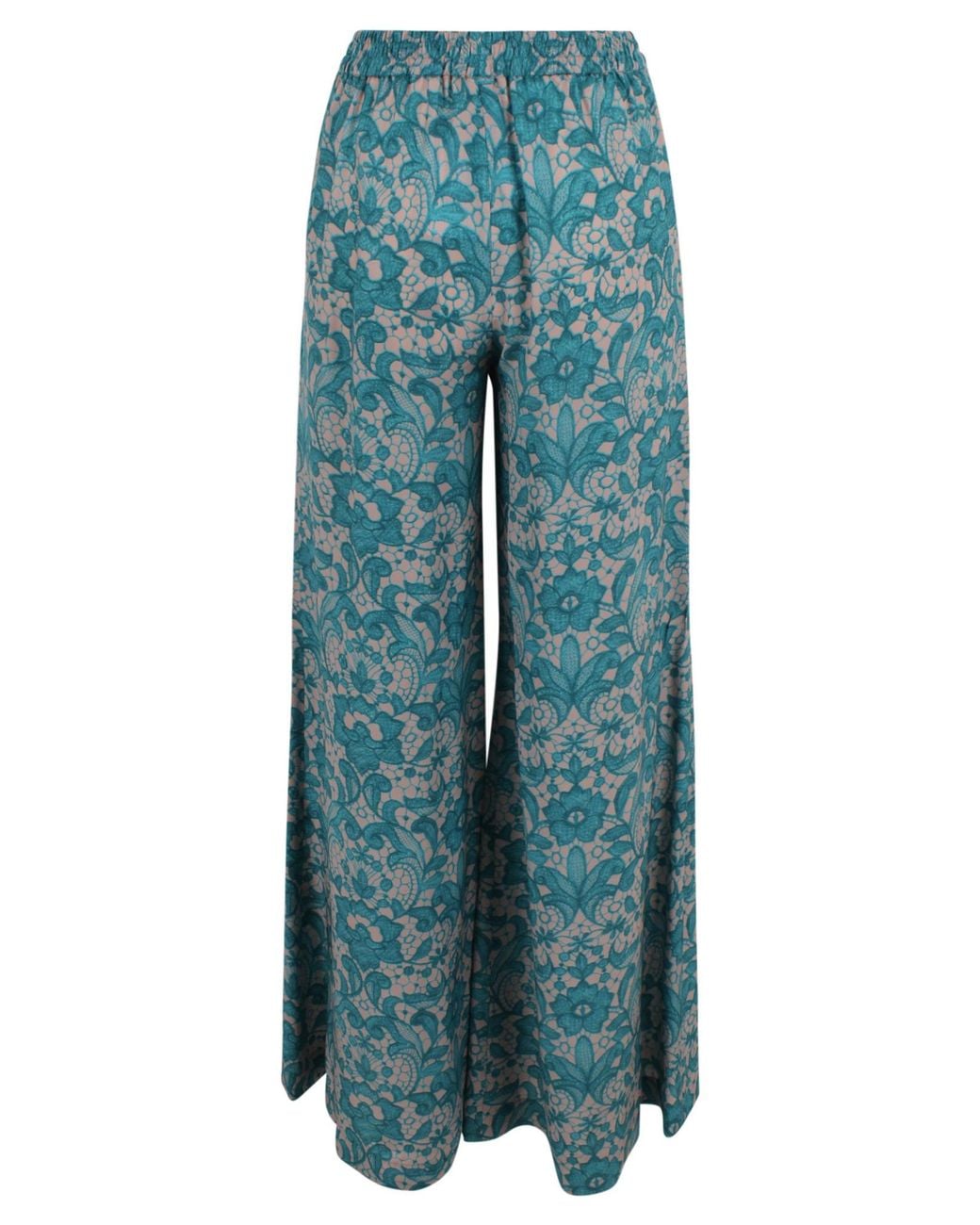 Gianluca Capannolo Blue Antonia Floral Palazzo Pants