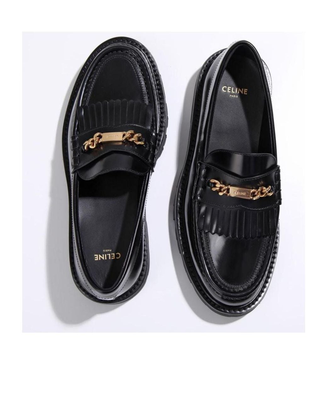 Céline Black Tassel Chain Love Shoes