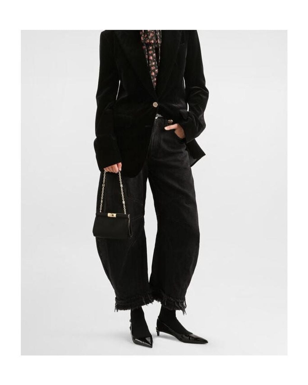 Dolce & Gabbana Black Frayed-Hem Jeans