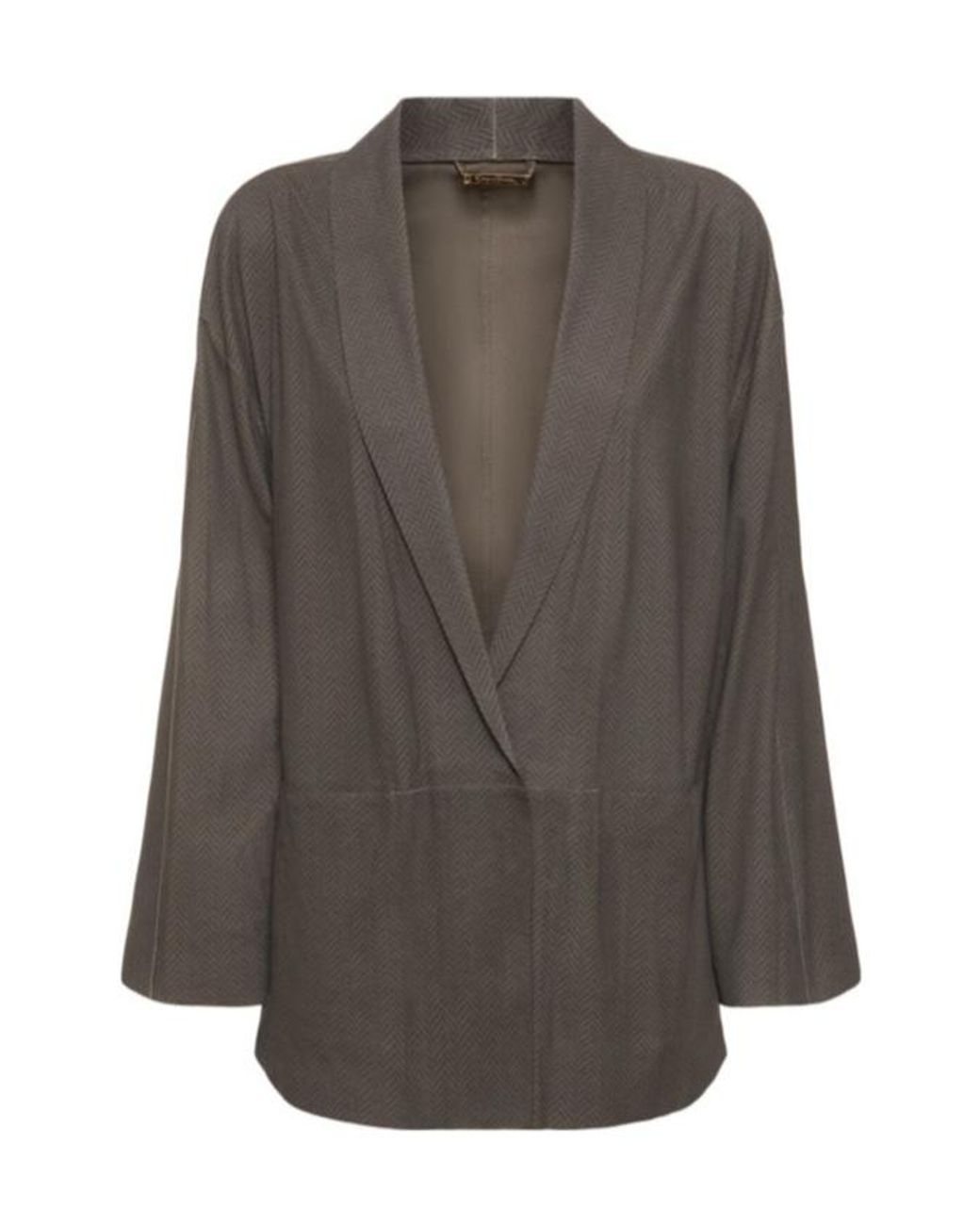 Giorgio Armani Gray Long-Sleeved Casual Jacket