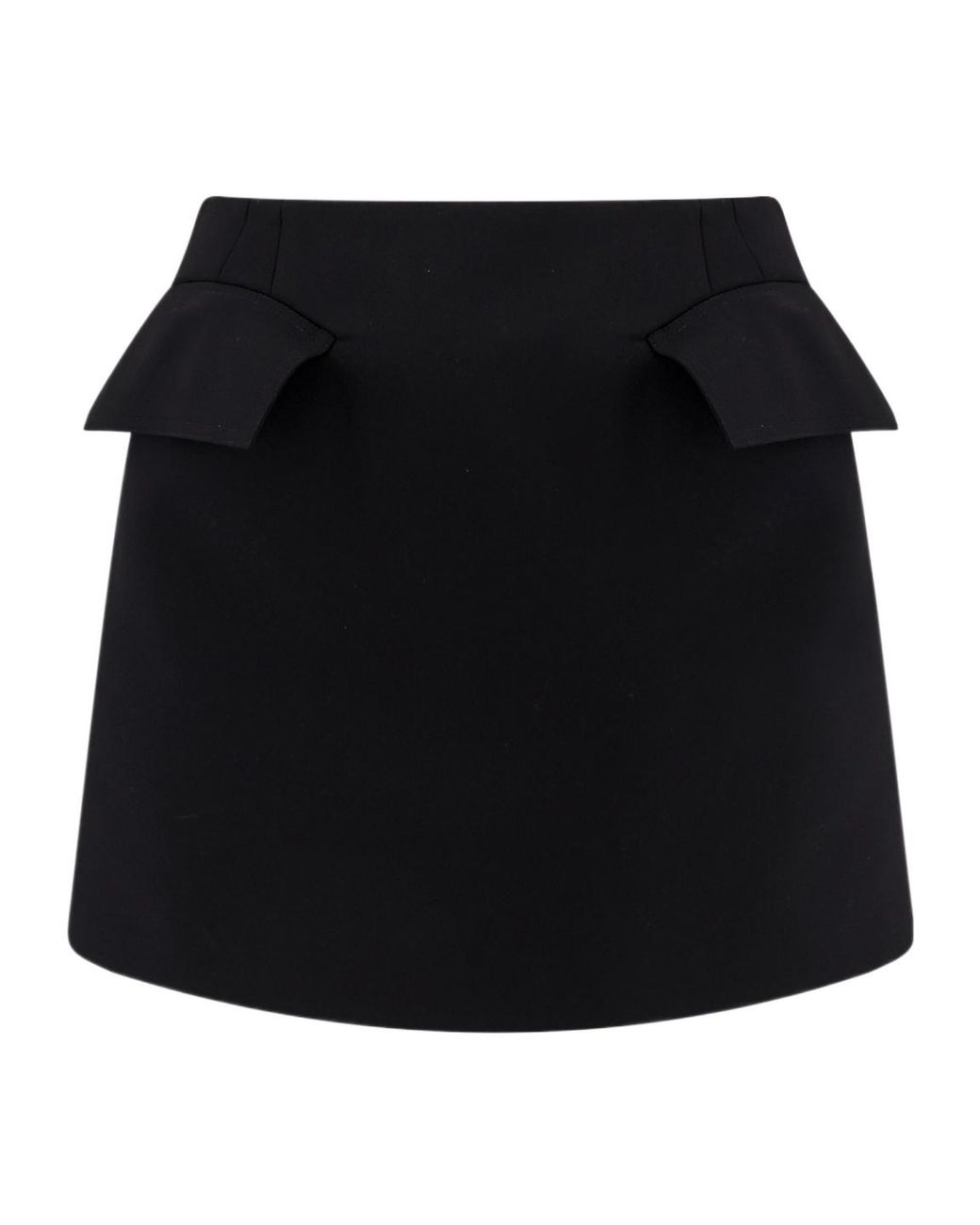 McQueen Black Gabardine Mini Skirt