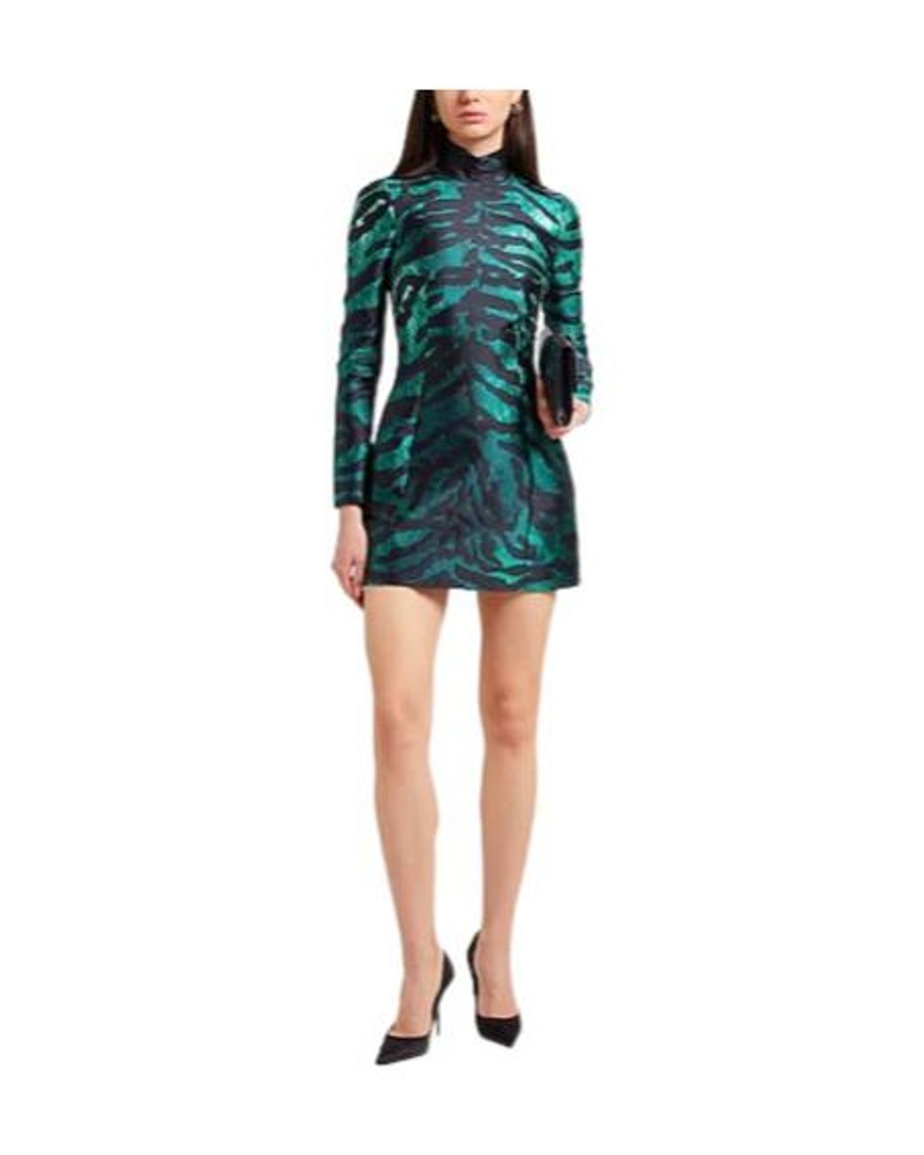 Dolce & Gabbana Green Metallic Texture Dress
