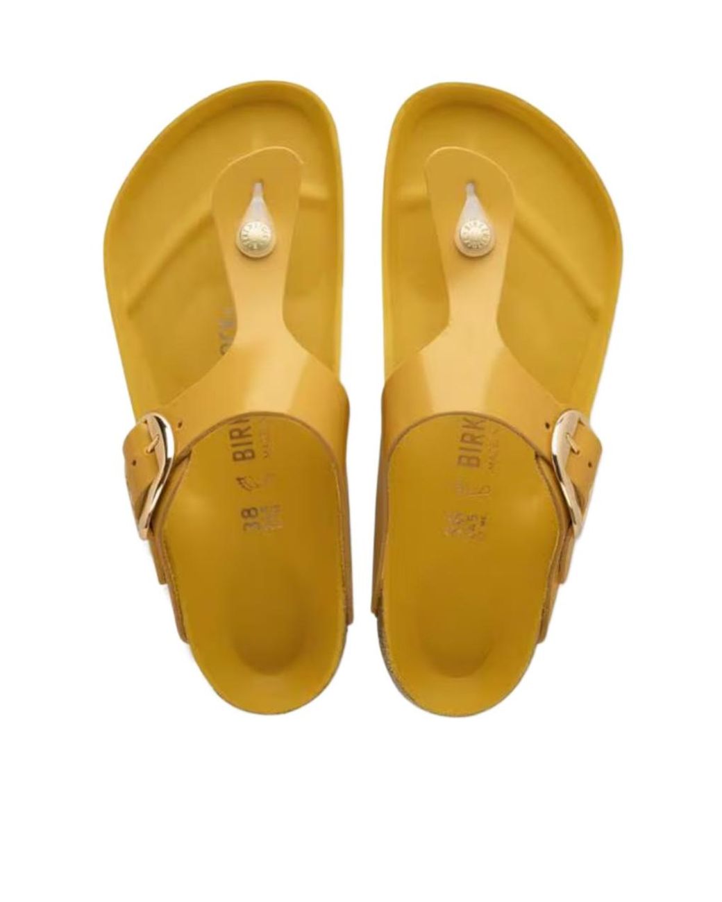 Birkenstock Yellow Gizeh Big Buckle Sandals